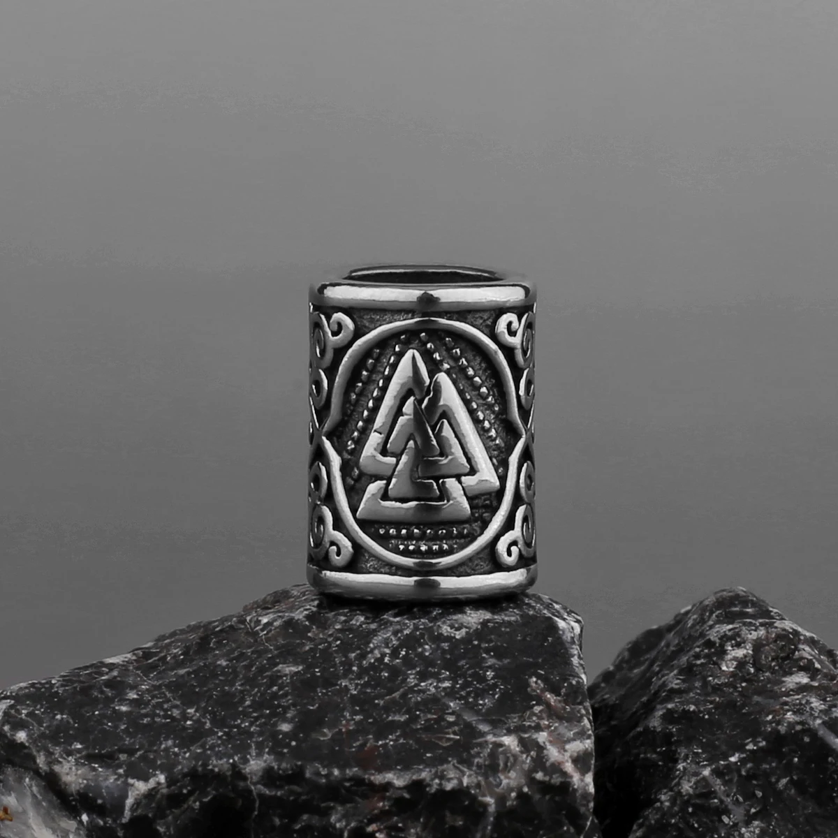 Edelstahl Wikinger Runenperlen 6 mm 8 mm großes Loch Haar Bart Perlen Armband kleine Schmuckherstellung Zubehör Großhandel