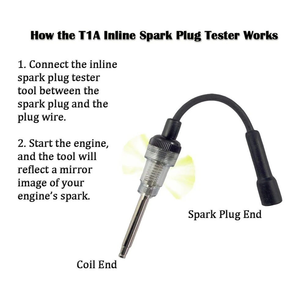 

2X Auto Ignition Spark Plug Coil Tester In-Line Lead Tool For Car Van Bike Engine