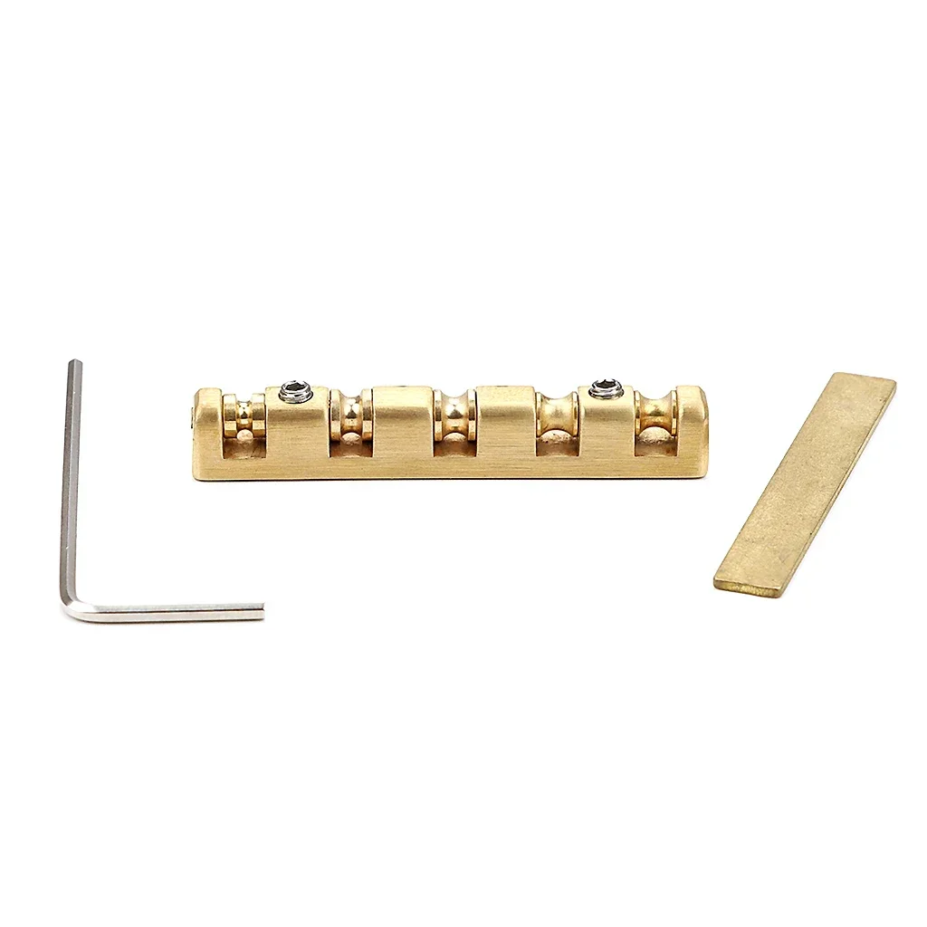 １pcs５-string/4strings  Adjustable Brass Nut bass Guitar Bridge Nut Split Regulation Nut for ST Guitar Replacement Parts  42mm