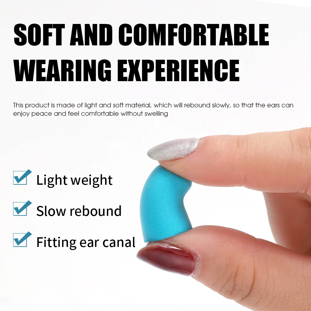 1-4Pairs Anti-Noise Sleeping Ear Plugs Noise Reduction Earplugs For Sleep Mute Soft Slow Rebound Ear Protection Portable Earplug