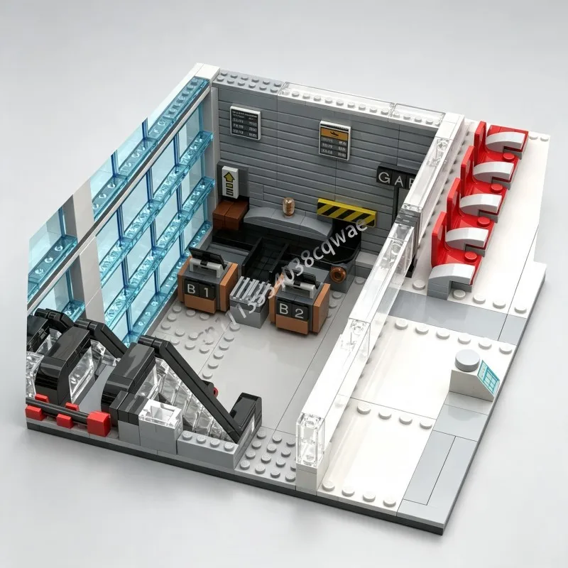 2984 PCS Regional Airport Equipped With Service Vehicles Aircraft And Control Room DIY Puzzle Assembly Toys For Festival Gifts