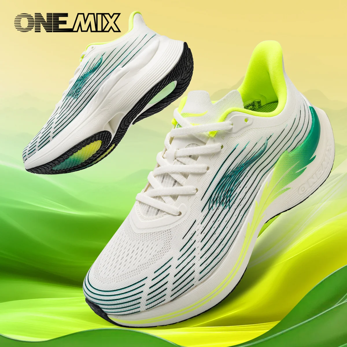 Onemix Marathon Running Shoes Men Women Breathable Lightweight Sneakers Athletic Shoes Comfortable Light Soft Hot-Selling Shoes