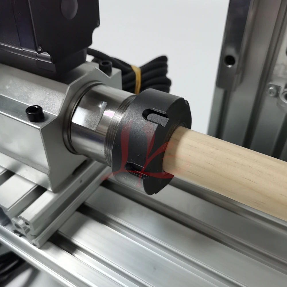 Center Height 64mm Rotary Axis A axis with Chuck for Diy CNC Router Wood Milling Machine
