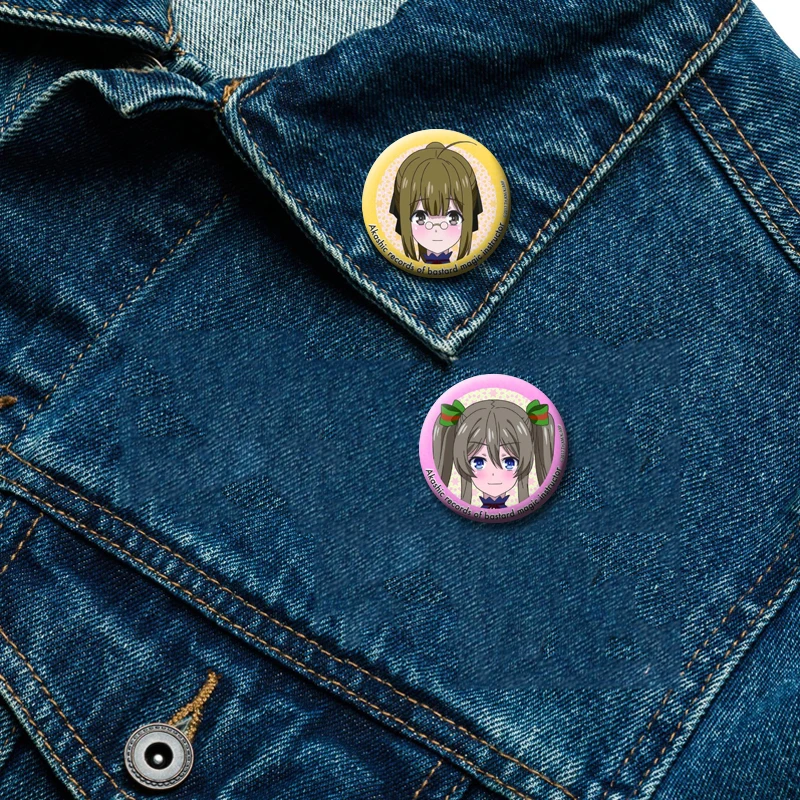 Anime Akashic Records of Bastard Magic Instructor Pin Character Tinplate Badge Cartoon Brooch Fan Collect Gift Clothes Bag Decor