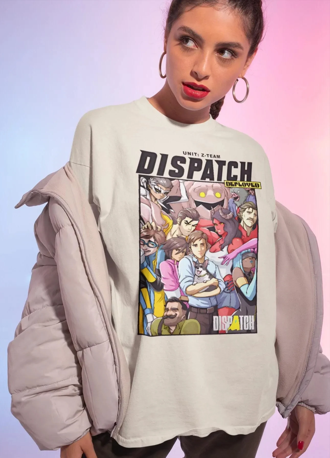 Dispatch Game Unit Z-Team Shirt - Gamer Tshirt Summer Men's and Women's Loose and Breathable T-shirt Top
