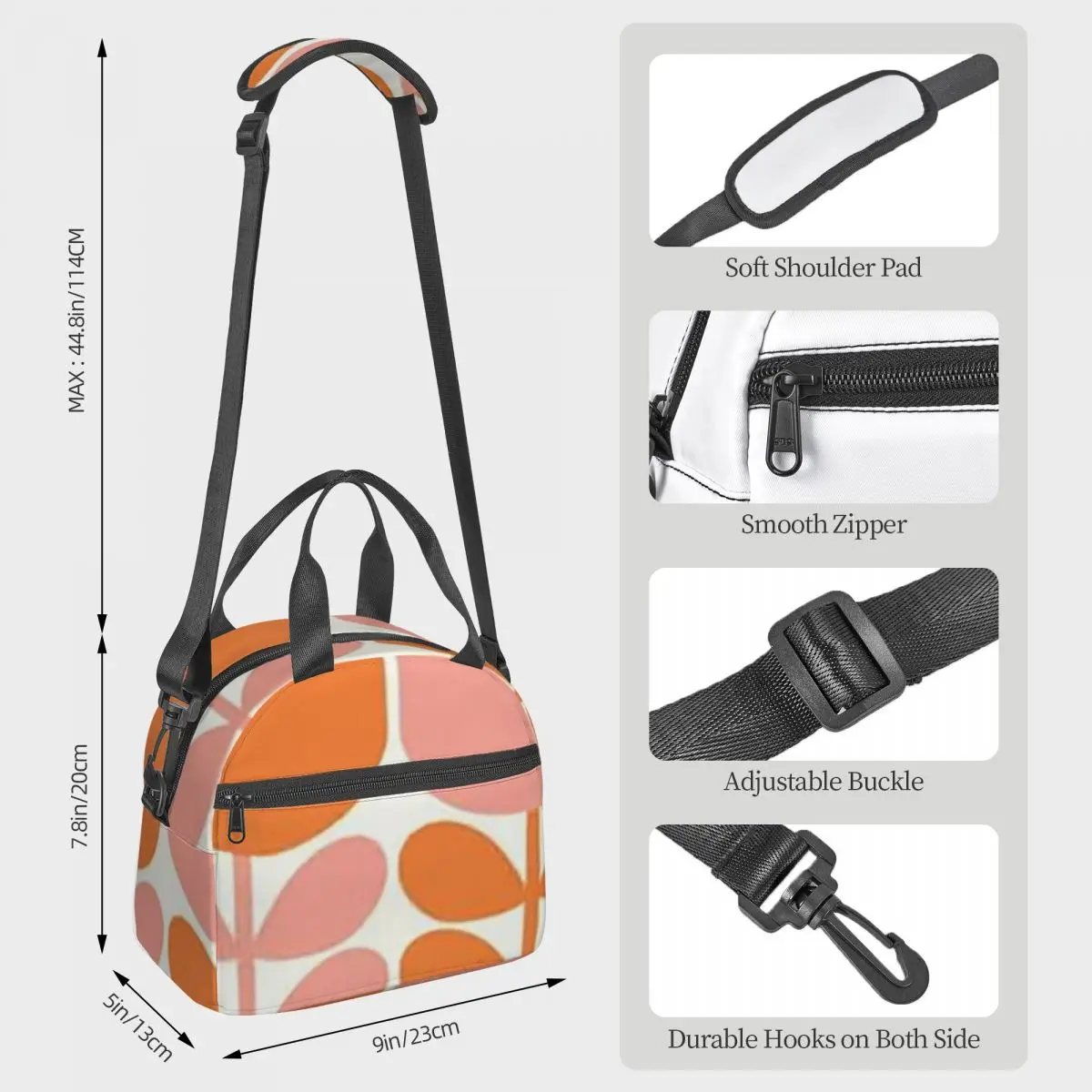 Spring Bloom Orla Kiely 6 Insulated Lunch Bag for Kids School Cooler Thermal Box Tote Portable Lunch Boxes