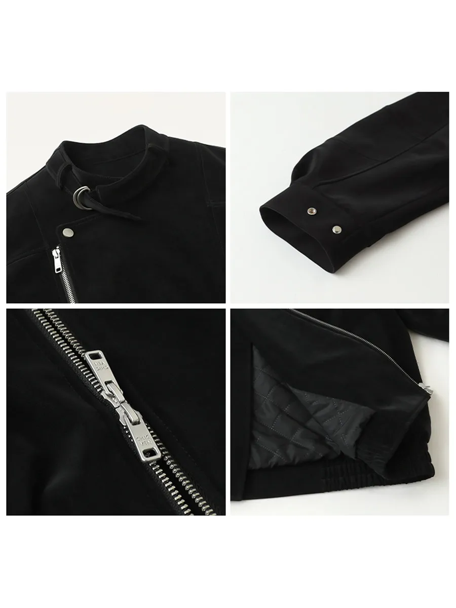 CHIC VEN 女性ジャケットファッション黒スタンドアップカラージッパーフェイクレザーコートストリートレディ服春秋の新 2026