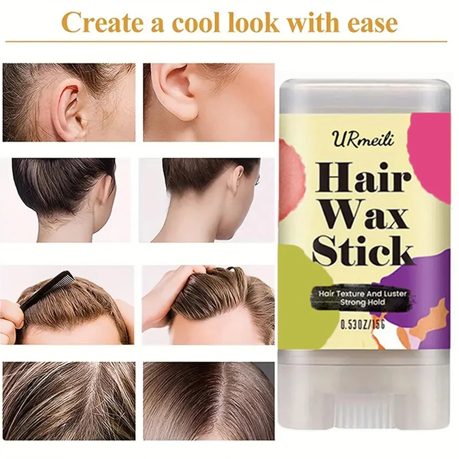 Hair Wax Stick，Strong Hold Hair Wax Stick Non-Greasy Slick Pomade Styling Hair Tidy Neat Looking Hair Care Accessory image 3