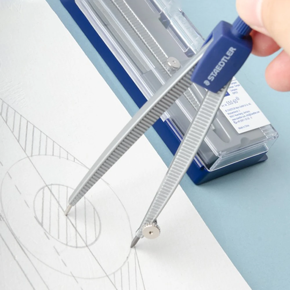 German STAEDTLER Compass Blunt Angle Safety 550 Clamp Pen Professional Drawing Compass Student Multi Functional Office Supplies