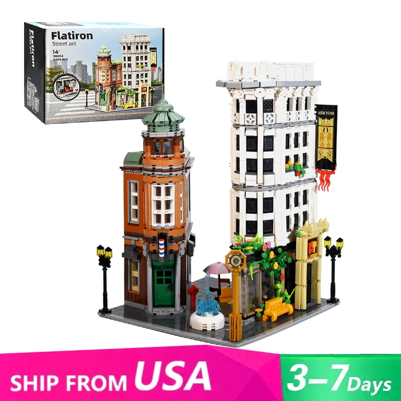 

4500PCS MOC New York Flatiron Building House Modular Building Blocks Set City Apartment Architecture Model Assembly Toy Kid Gift