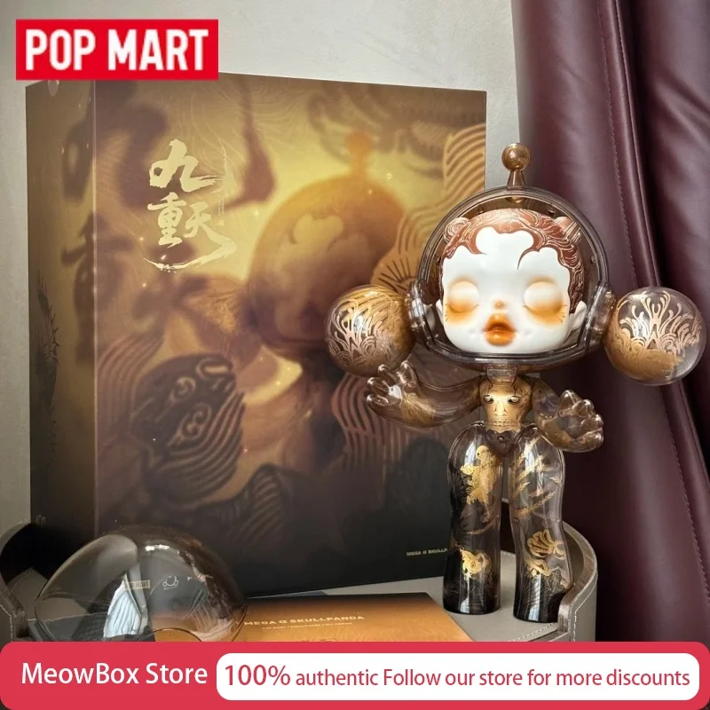 

POP MART MEGA Alpha SKULLPANDA 400% Wu Jian'an Nine Heavens Collectible Figure Home Office Desktop Decor Art Toy For Collectors