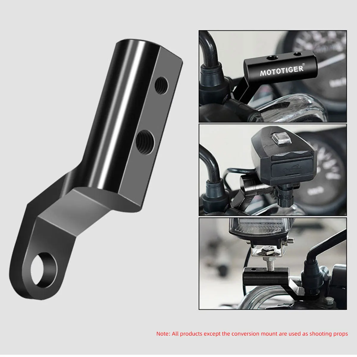 1pcs Motorcycle Rearview Mirror Expander Bracket High Quality Universal Adapter Holder Extension Riser Motorbike Bike Accessorie image 2
