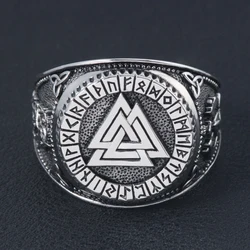Viking Vintage Nordic Men's and women's Sunk Fashion Accessories Gift Sterling Silver Ring