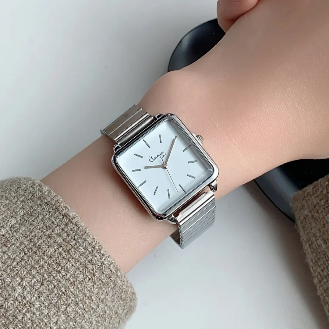 Золотые женские часы с большим квадратным циферблатом, кварцевые часы с ремешком из нержавеющей стали для женщин, простые наручные часы Reloj Mujer Montre