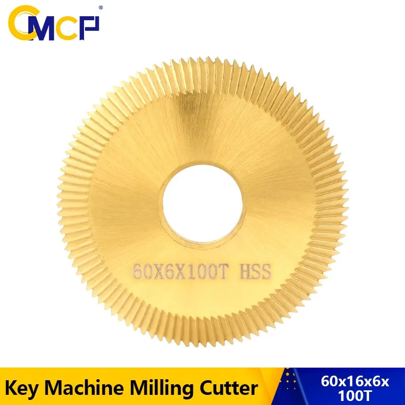 CMCP Saw Blade for Key Cutting Machine 60x16x6mm100Teeth Horizontal Key Cutting Machine Milling Cutter Double Side for Copy Keys