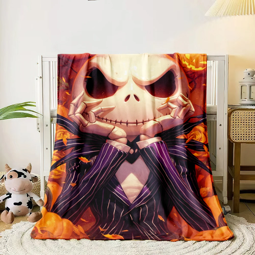 MINISO Nightmare Before Christmas Print Blanket.Warm and Comfortable Flannel,Bedroom,Sofa,Bed,Chair Picnics,Trip, Camp,Blankets.