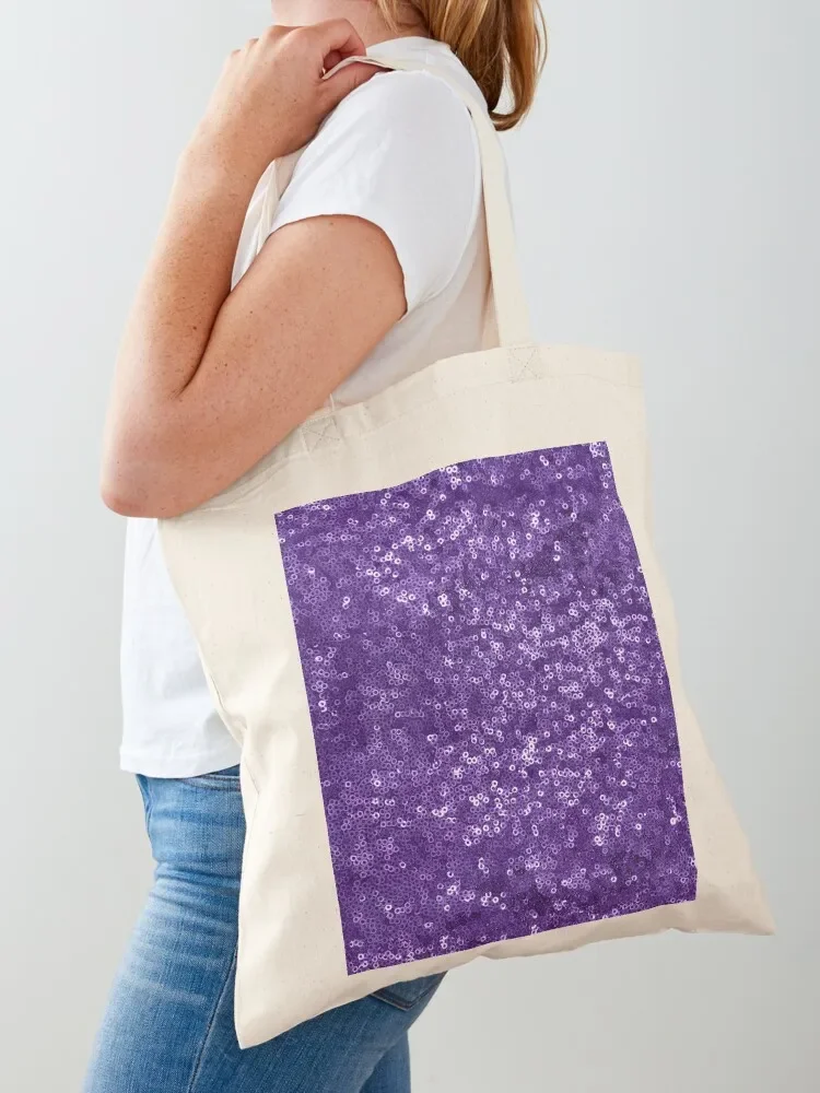 

Printed Image Of Purple Sequins - Not Reflective Tote Bag tote bags men tote bags aesthetic Shopper bag Cloth bags