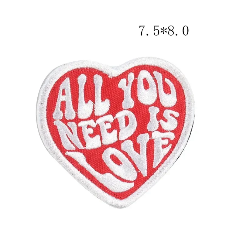 Round Cloth Sticker Letter Love Skull Hook Hair Hook and Loop Spot Clothing Accessories Factory Direct Sales Patches  Stickers
