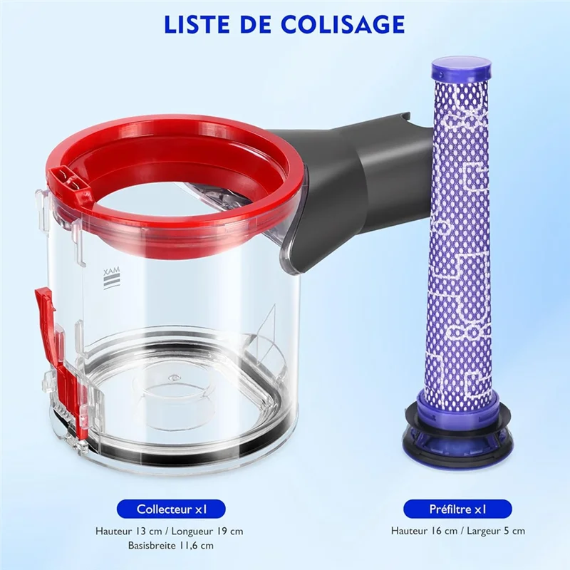 

Контейнер для пыли для Dyson V7 V8 SV10 SV11, контейнер для сбора запасных частей, номер детали. 967699-01