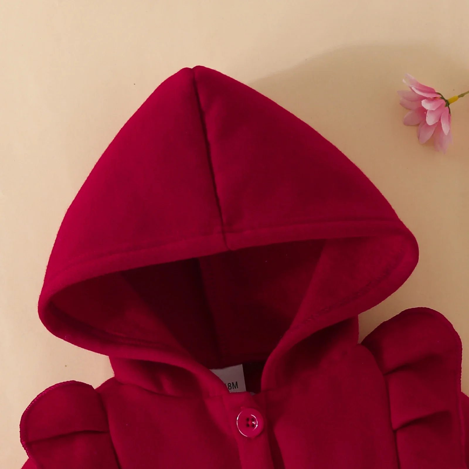 Baby Girl Jackets Ruffled Long Sleeve Fleece Hooded Coat Kids Clothes Autumn Winter Recommended To Buy One Size Larger