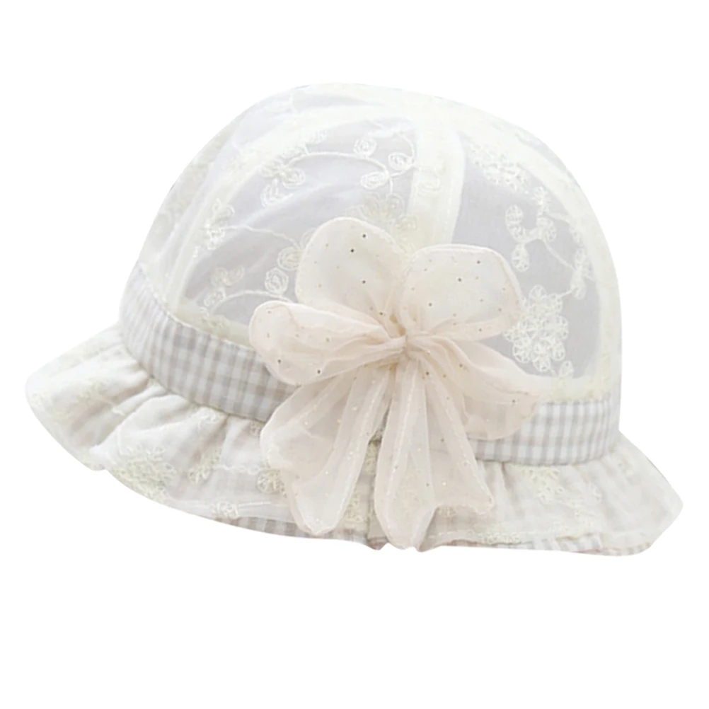 

Summer Thin Sun Hat Baby Toddler Infant Girl Bucket Beach Cap Wide Brim Lace UV Protection Breathable Adjustable
