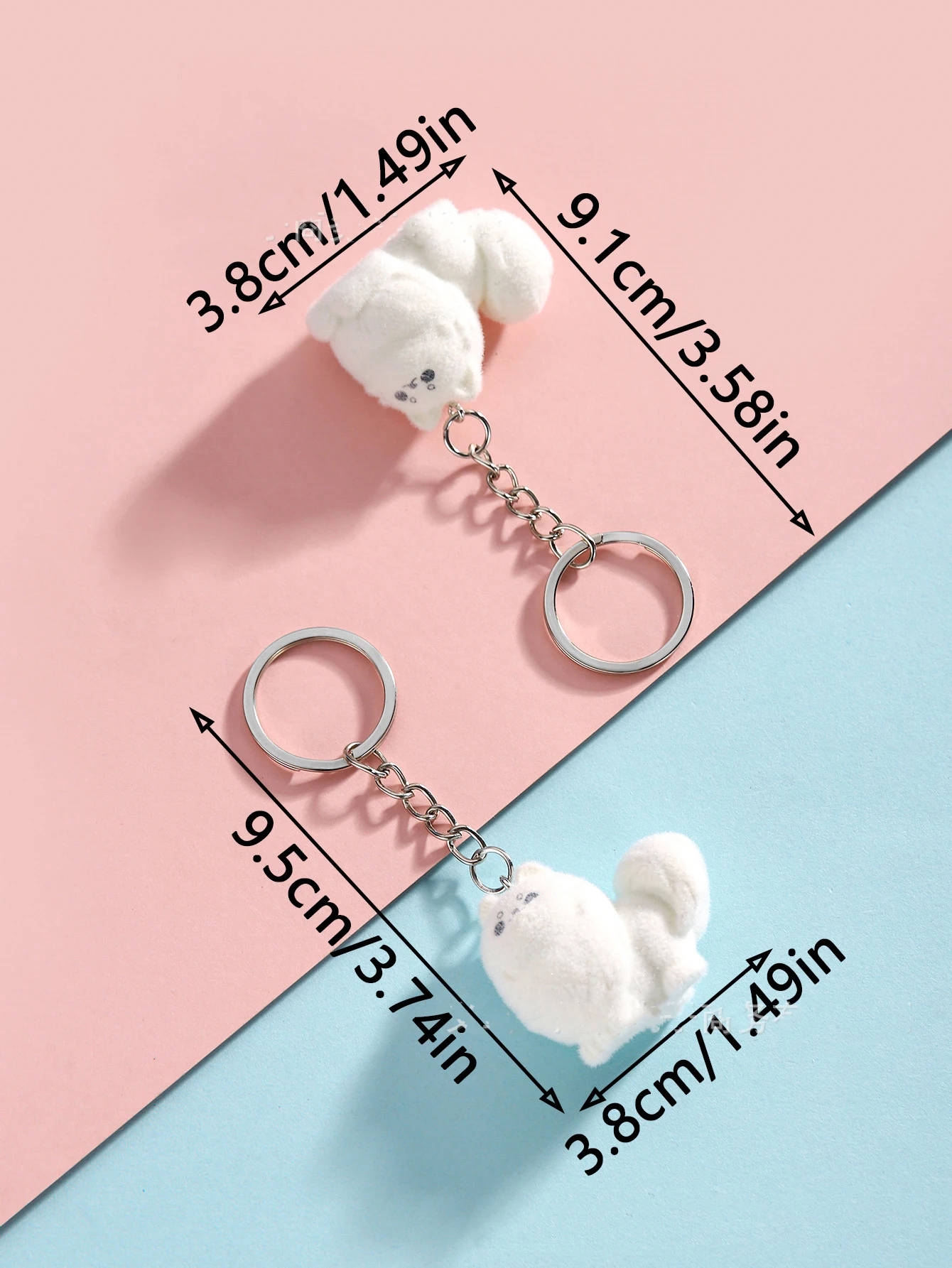 الكرتون ثلاثية الأبعاد يتدفقون الكذب الكلب المفاتيح لطيف الاستلقاء جرو الحيوان كيرينغ قلادة DIY بها بنفسك ظهره السحر حقيبة السيارة ديكور لعبة الهدايا