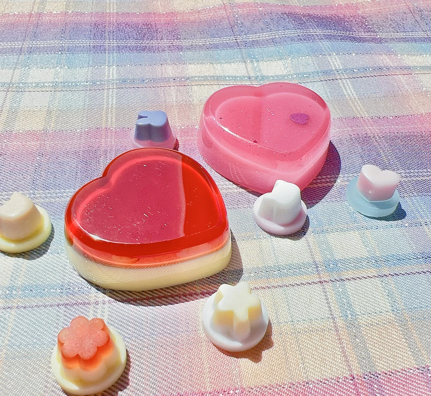 wsy-420 Heart squash pudding silicone mold 3d pudding resin mold handmade squishy mould