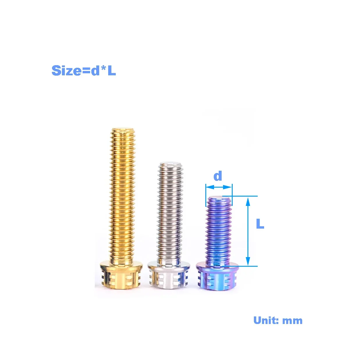 Titanium Alloy Fancy Screws / Inner And Outer Plum Blossom Flange Bolts / Modified Screws M5~M10