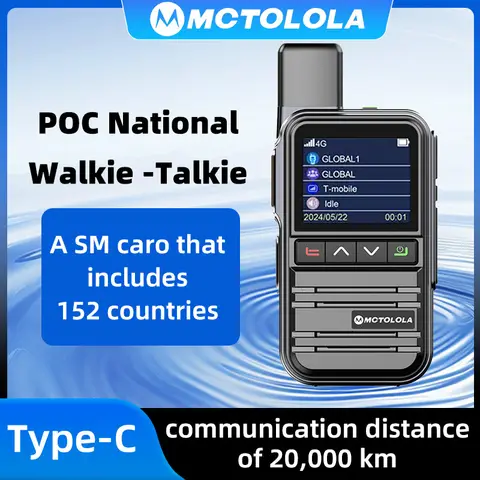 MCTOLOLA 4G 5G Poc 무전기 듀얼 용도 워키토키, 선명한 경적, 최대 5000km 장거리 인터콤, 글로벌 통신 지원