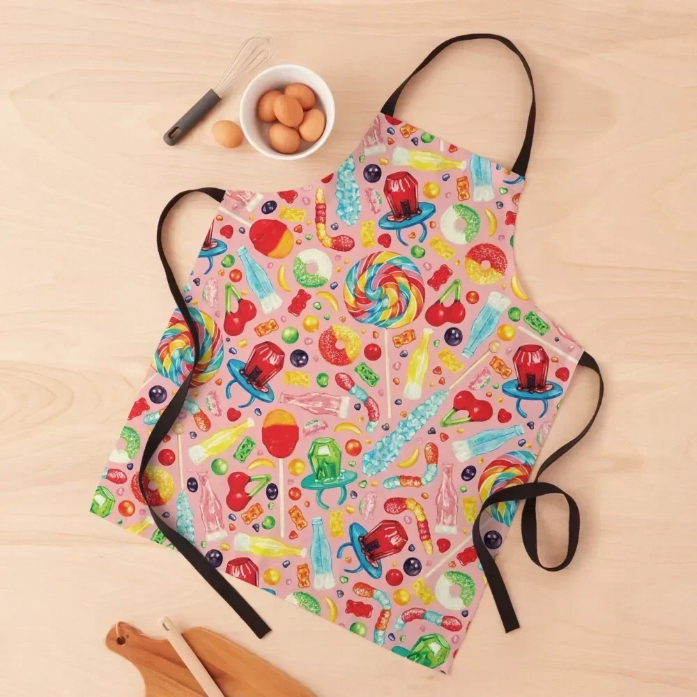 

Candy Pattern - Pink Apron Kitchen Things For Home waiter Kitchens For Men All For Kitchen And Home Apron