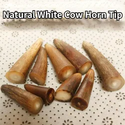 Solid White Yak Horn Raw Material Knife Handle Carving Cow Horn Tip Raw Material Statue Sculpture Home Decor Gothic Decor
