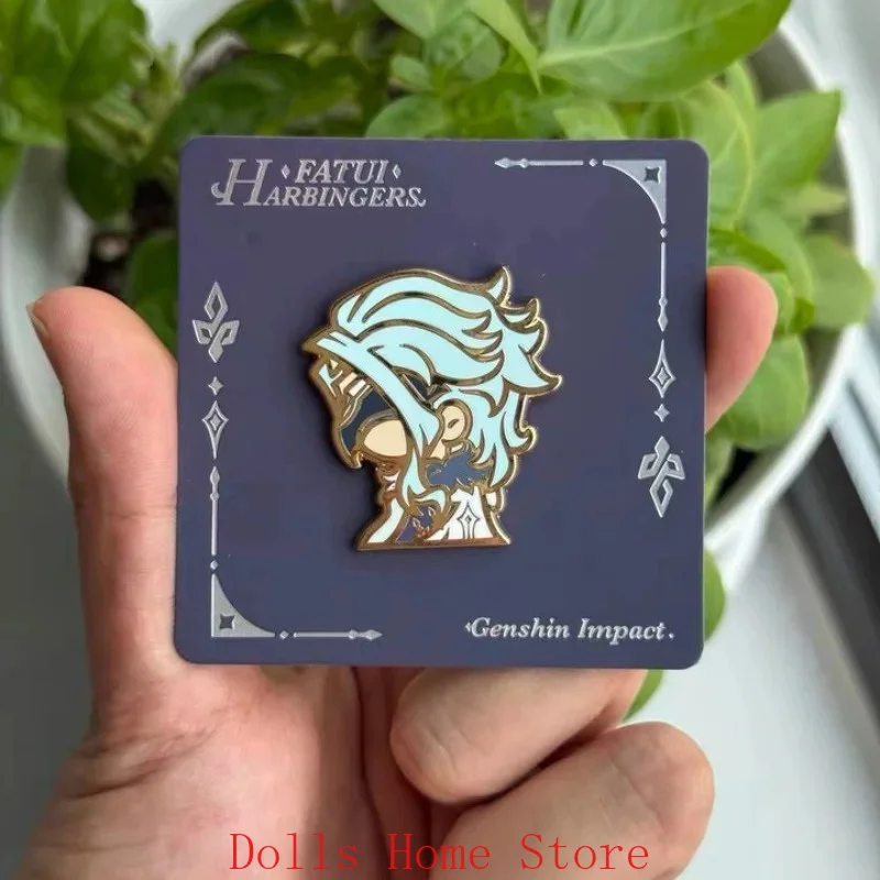 Anime Genshin Impact Zandik The Doctor Il Dottore Sandrone Marionette Columbina Hyposelenia Cosplay Fridge Magnet Badge Brooch