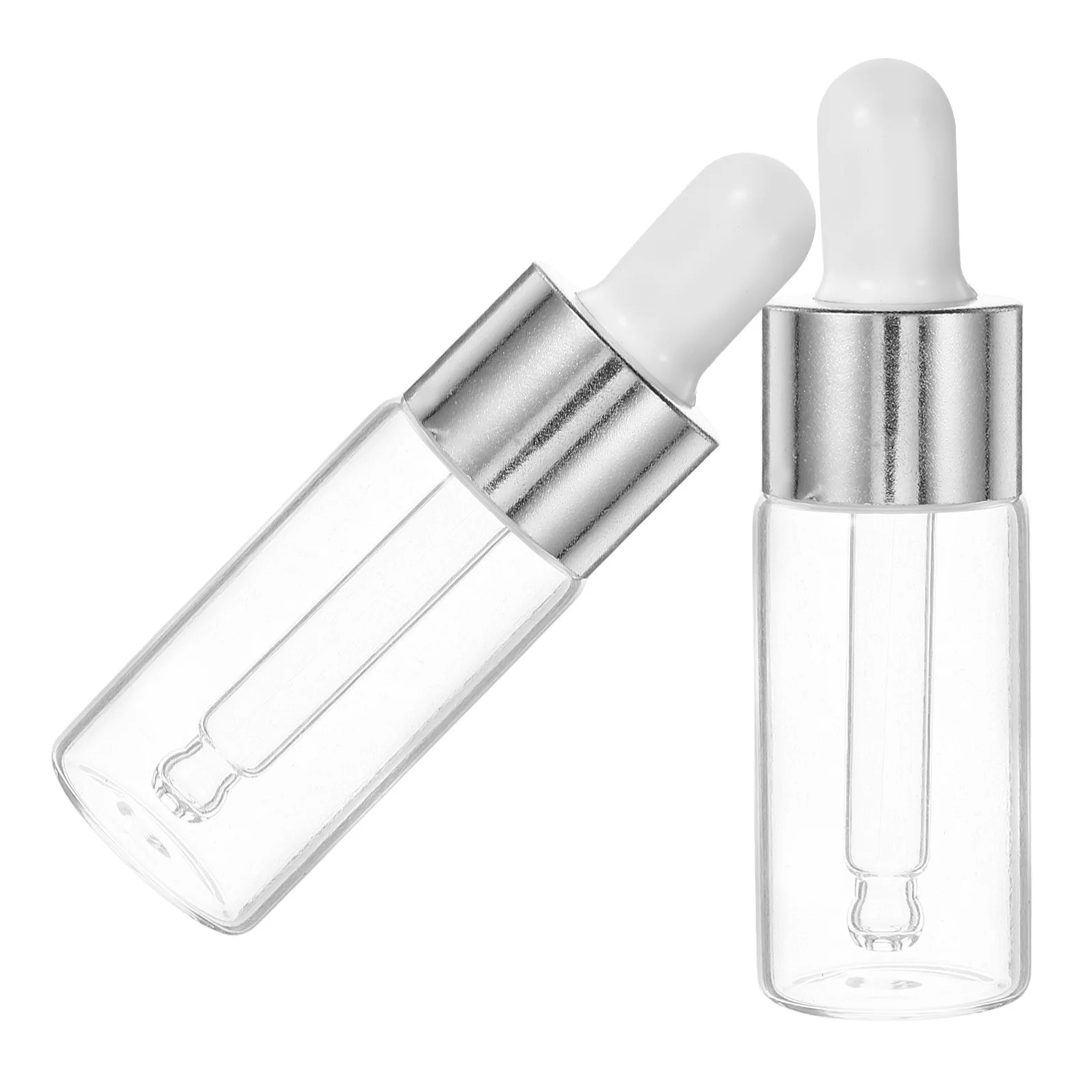 

2Pcs Glass Dropper Bottles Transparent Durable Bottle for Essential Oil Makeup Subpackaging Dropper Makeup Bottle