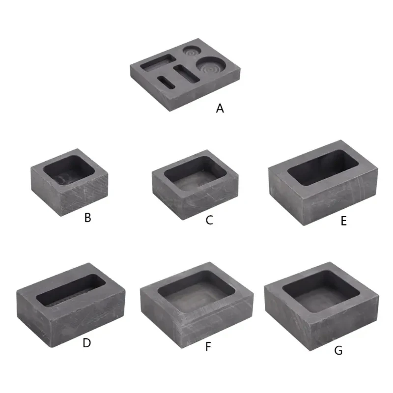 Graphite Ingot Mold Crucible Mould without Handle for Jewelry Melting Casting Refining,Gold Silver Metal Aluminum Copper Brass