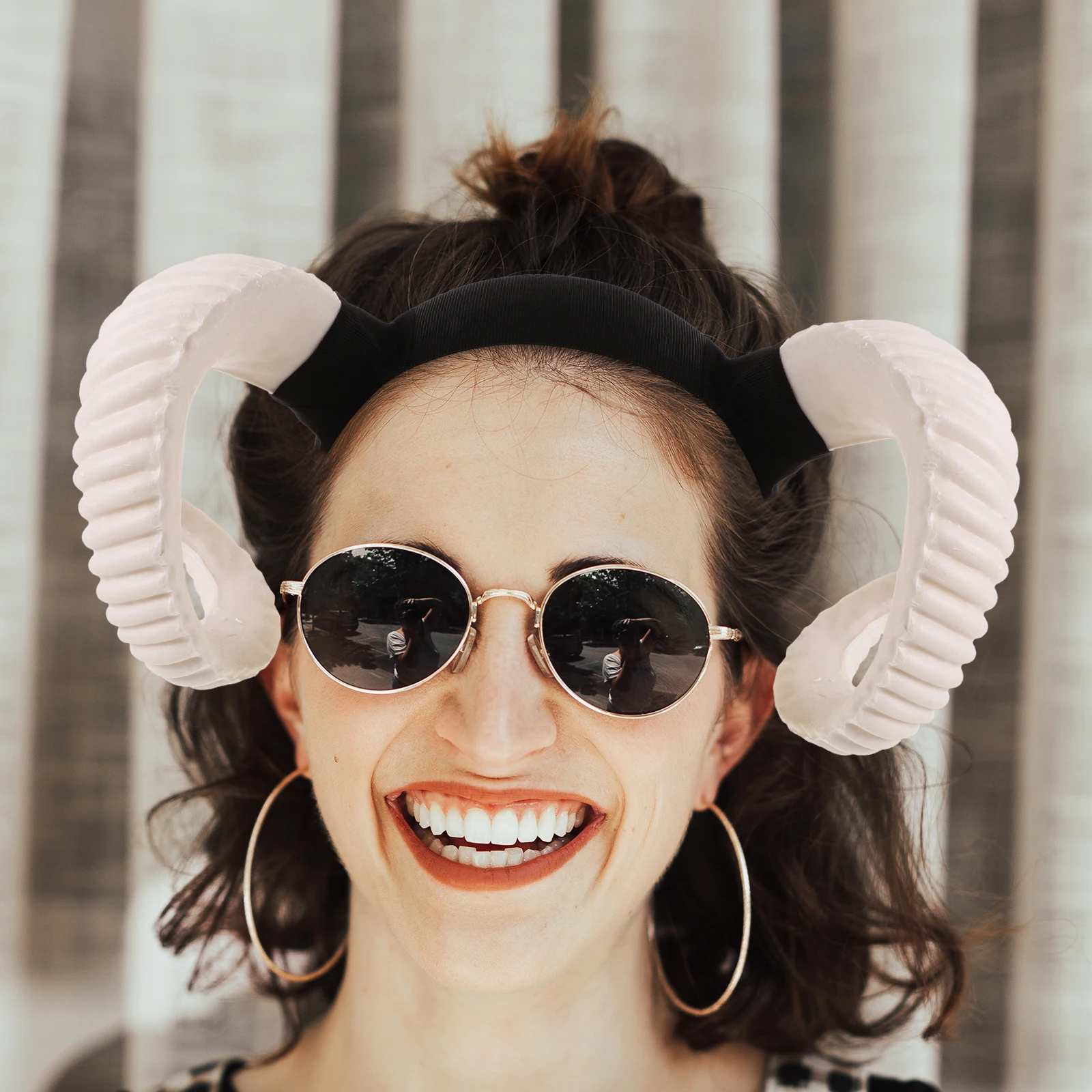 

Claw Horn Headpiece for Girls White Golden Sheep Costume Toddler Party Hair Hoop Headwear Headdress Performance Cosplay