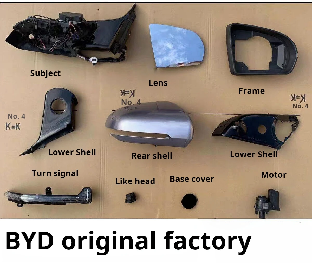 

Genuine Byd Song Pro/song Plus/atto yuan 3 Side Mirror Parts Rearview Spare Mirror, turn signal, border, reflective lens