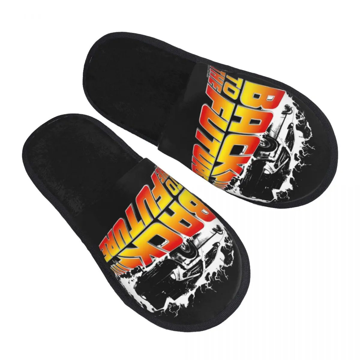 

Custom Print Women Back To The Future House Slippers Soft Warm DeLorean Memory Foam Fluffy Slipper Indoor Outdoor Shoes