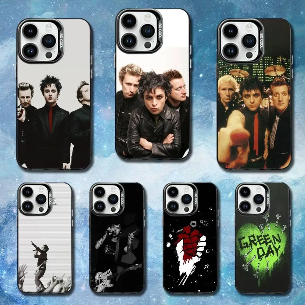 

Hot G-Greens D-Day Band Phone Case For iPhone 11,12,13,16,14,15,Mini,Pro,XS,MAX Black Matte Shockproof Cover