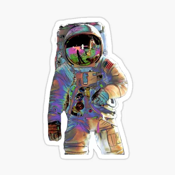 Astronaut  5PCS Stickers for Water Bottles Art Kid Print Decor  Cute Wall Laptop Living Room Anime Home Cartoon Window