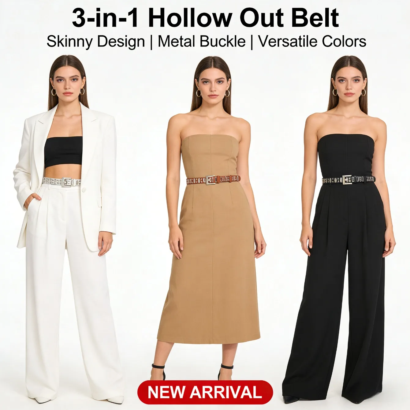 

Модный крутой пояс с овальными люверсами в стиле хип-хоп, унисекс в европейском и американском стиле в стиле панк, подходит для брюк-карго и толстовок