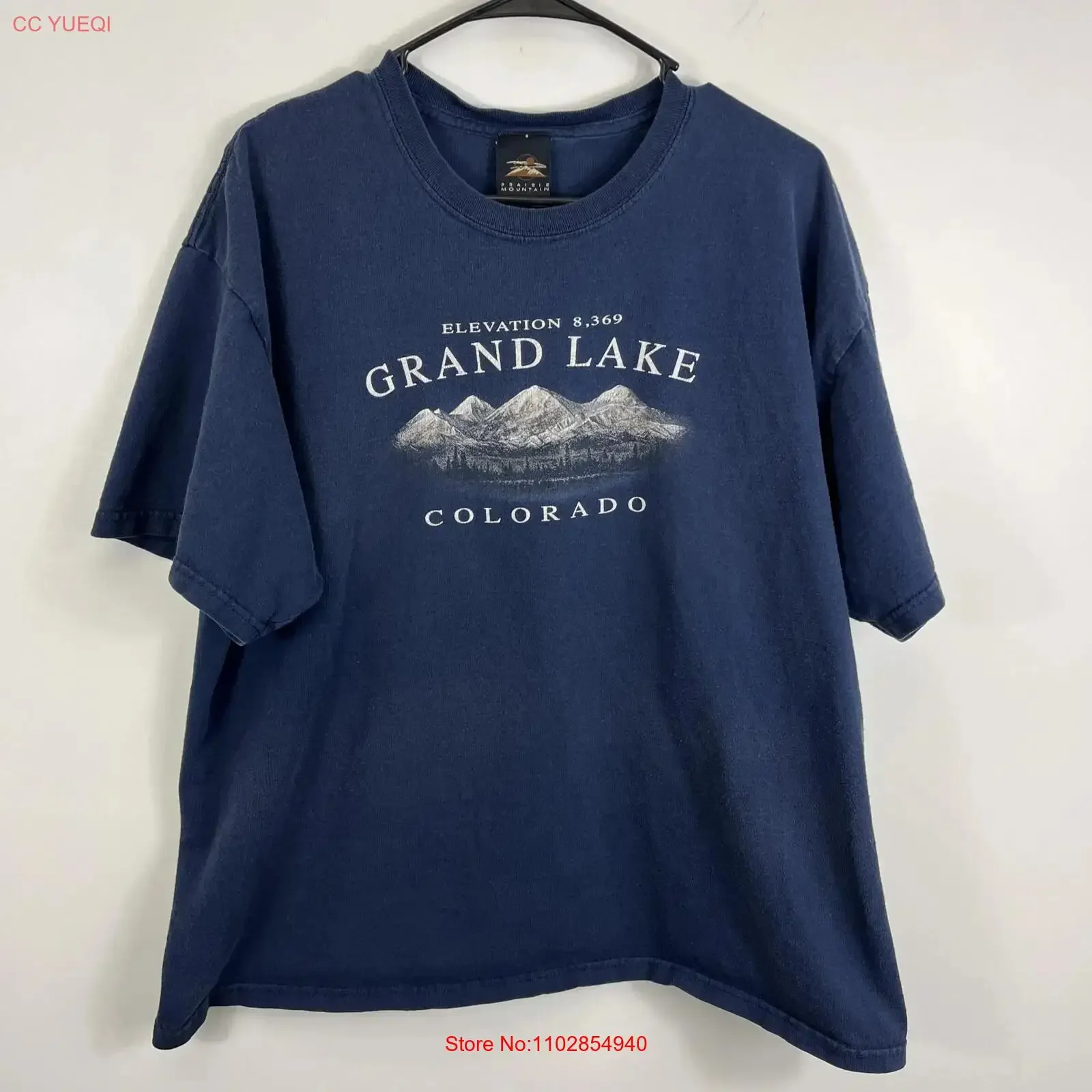 Vtg Prairie Mountain Grand Lake Colorado T Shirt Blue Adult XL Tourist Mountains vintage Washed Soft Slightly designer clothes