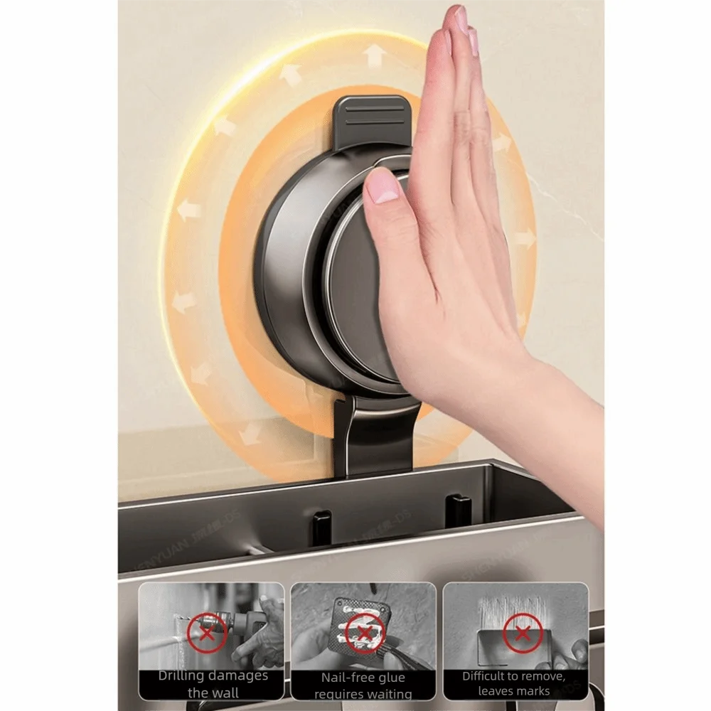 

Suction Cup Toothbrush Storage Rack Wall-mounted 2/3/4 Person Toothpaste Dispenser with Cup Detachable Reusable