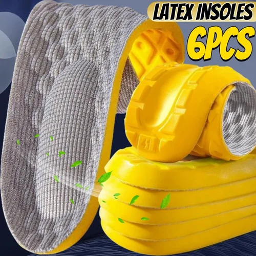 Imagen 2 del producto Plantillas de espuma viscoelástica de látex para deportes, almohadillas suaves para zapatos, plantilla deportiva ortopédica de alta elasticidad, cojín para el cuidado de los pies