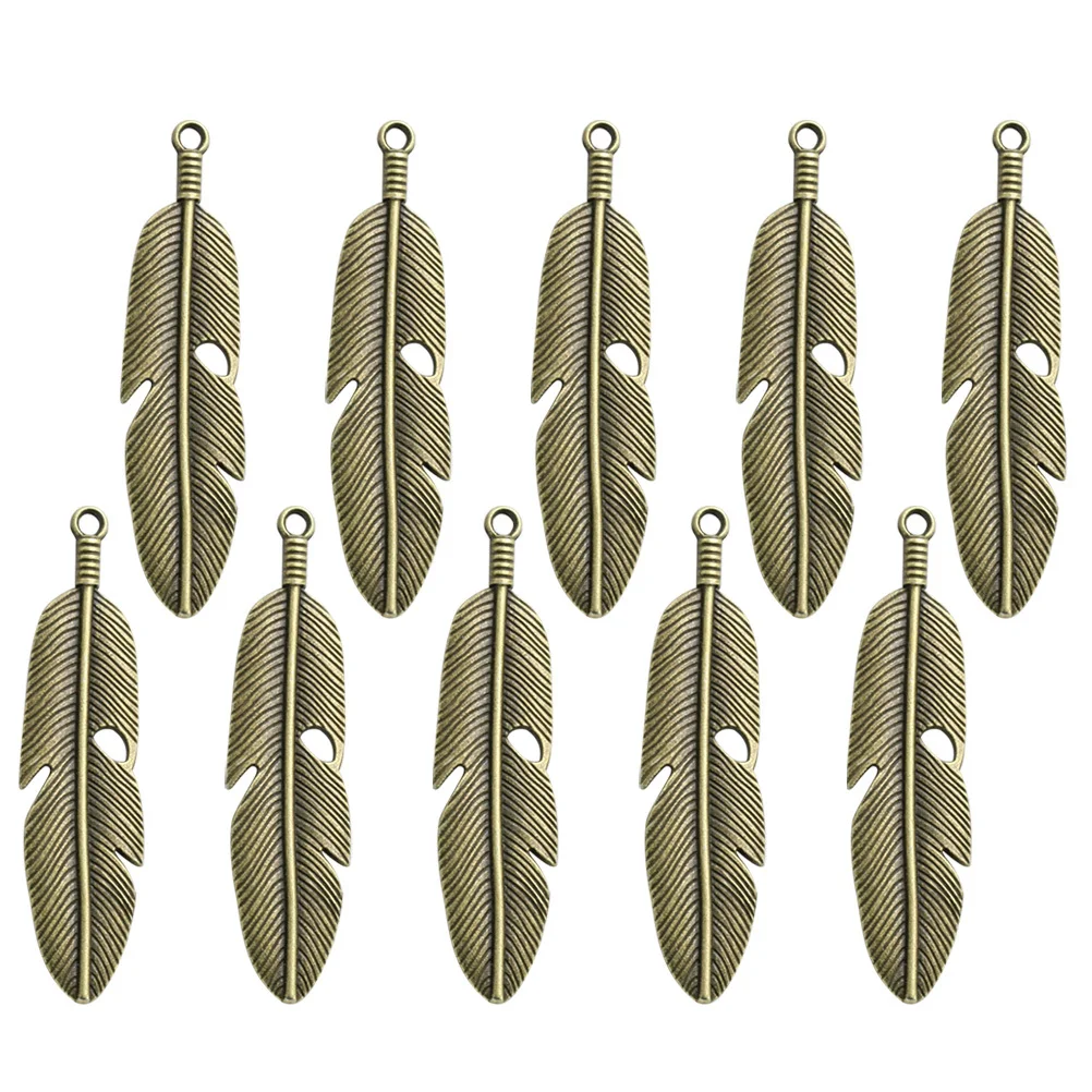 

10Pcs Alloy Pendant Set Stylish Durable Unique Shape DIY Necklace Bracelet Craft Bronze Alloy Pendant Charm