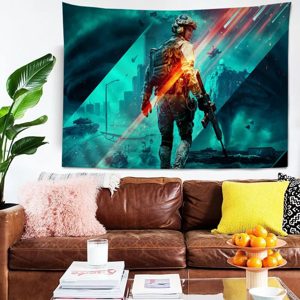 Battlefield 2042 Cartoon Tapestry Wall Hanging Decoration Household Home Decor