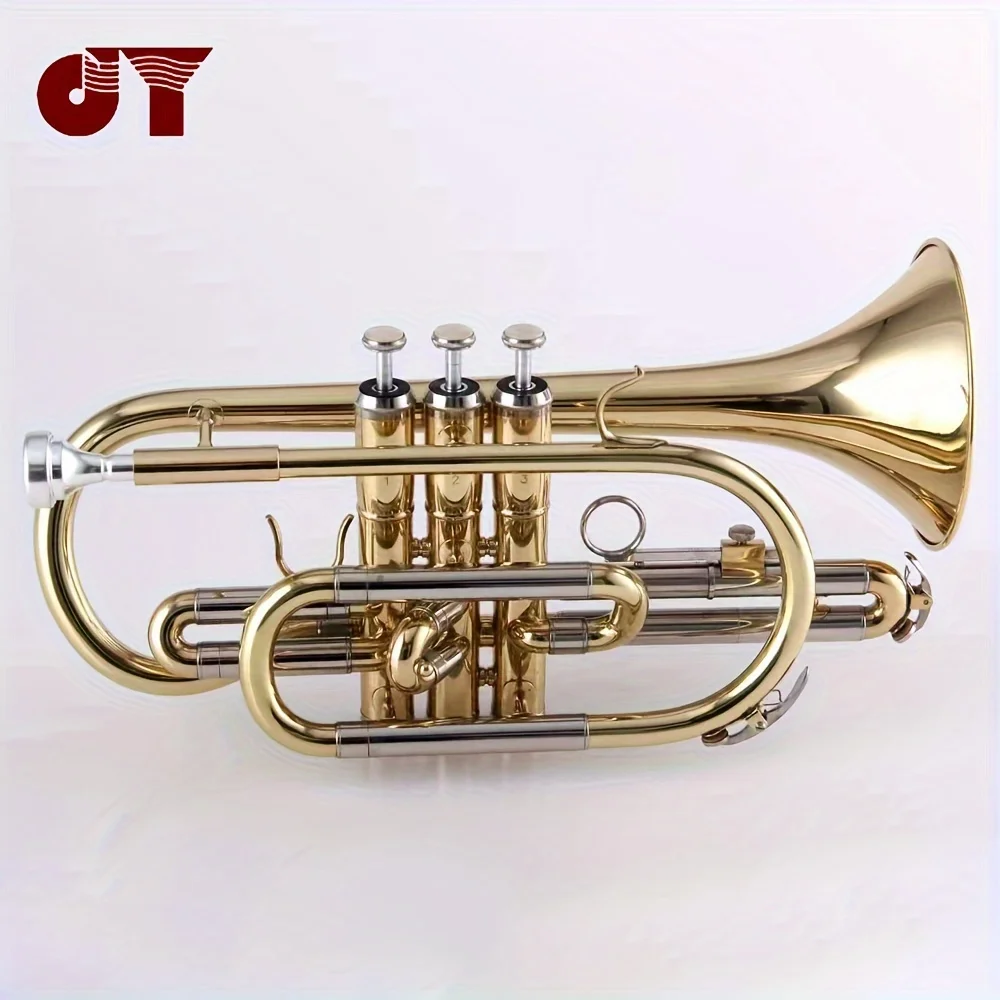 Professional Trumpet for Beginner, JJYCO-E100G, Lacquered, Cornet, B-flat, Jazz Instrument, Gift