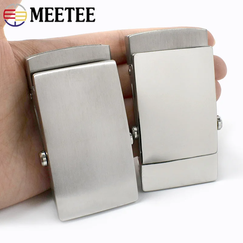 1Pc 36/39mm Stainless Steel Automatic Belt Buckle Toothless Roller Clasp for Men Waistband Leather Strap Replacement Accessory