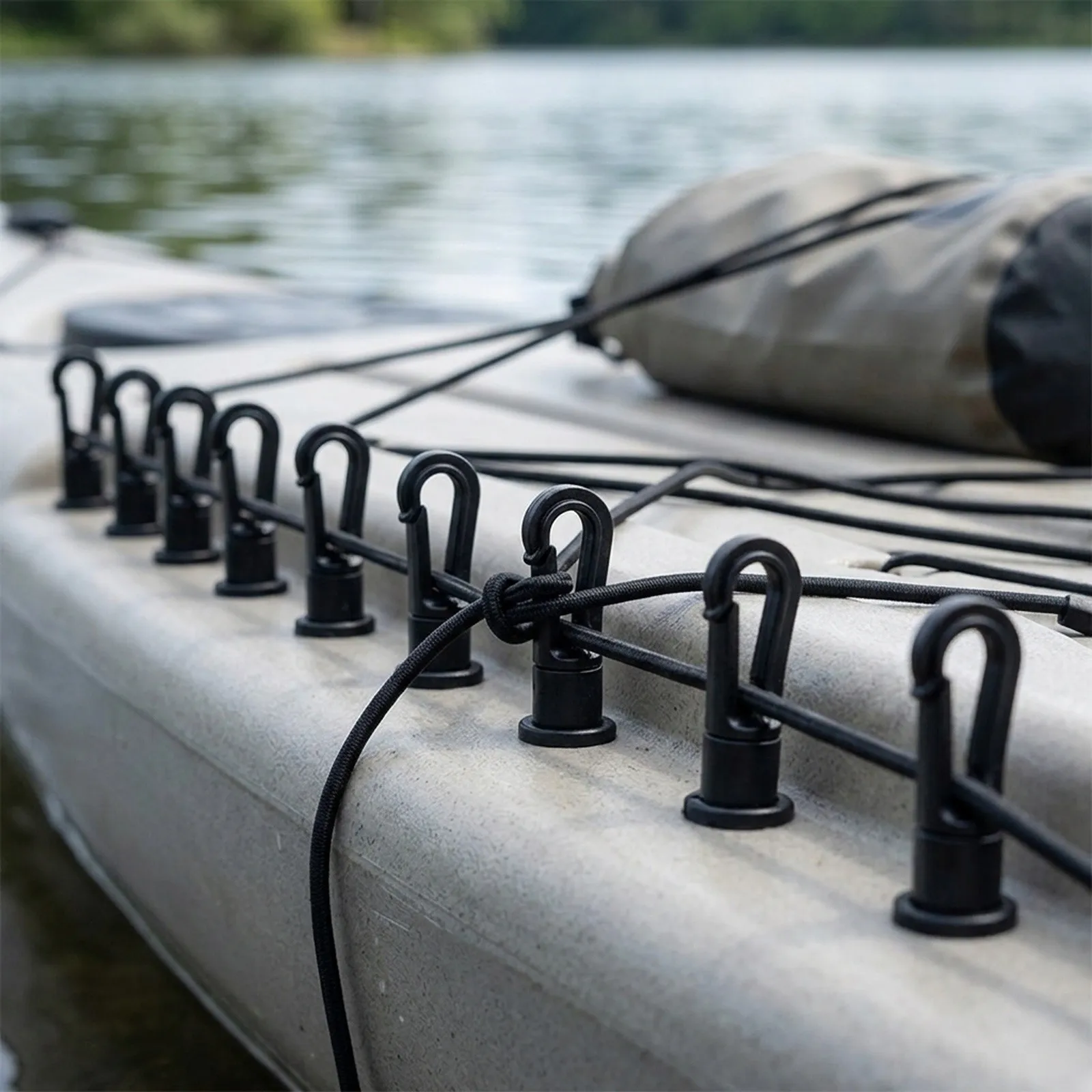 Elastic Cord for kayak Plastic Hook 10pcs 4 Grams 50*10*10mm For 5 To 8mm Bungee Jumpers Kayaking And Practical