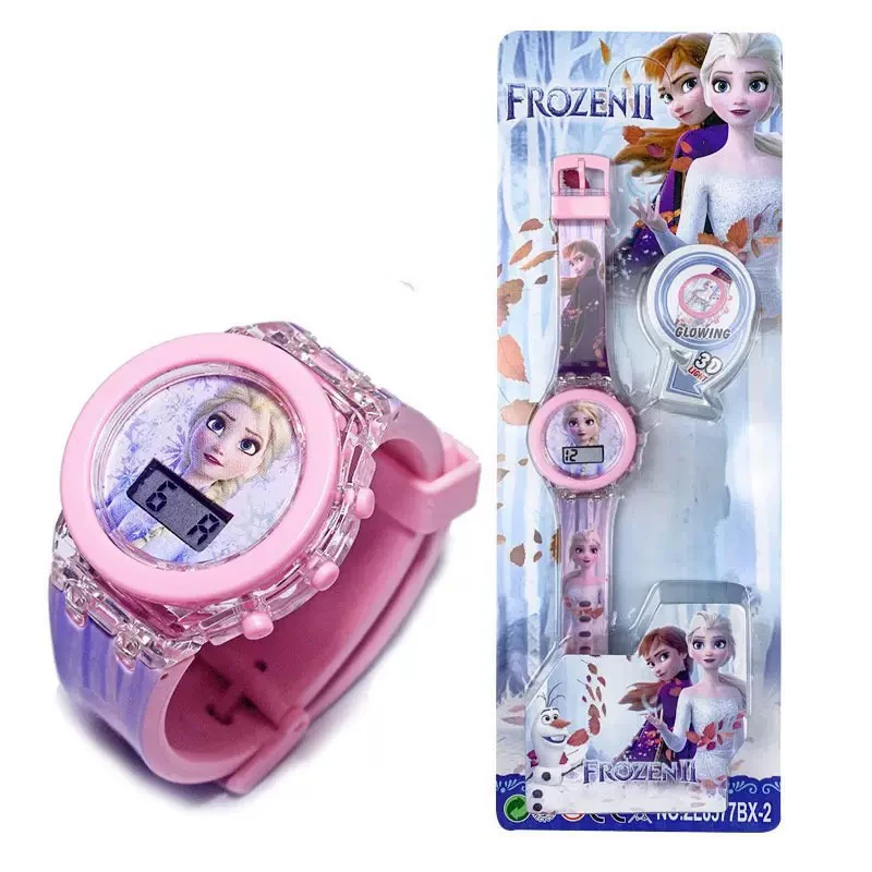 Disney Mini Children's Watch for Girls Cartoon Fashion Elsa Princess Watch for Boys and Girls Electronic Watch Suitable for Gift - view 3