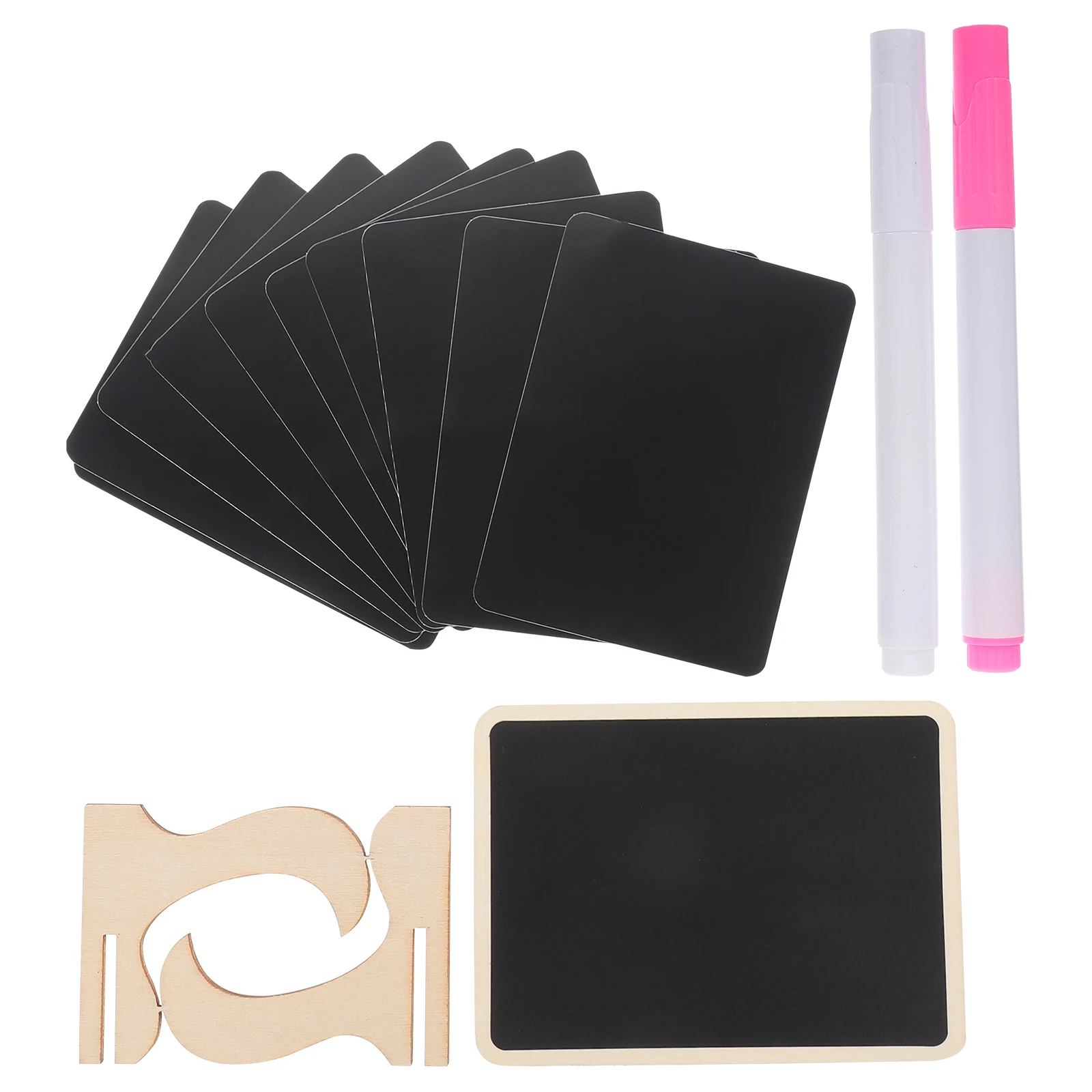 

1 set Small Wooden Blackboard Chalkboard Sign Rectangle Erasable Whiteboard 10x15cm Home Bar Decor Plant Label Display